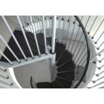 Метална вита стълба CIVIK, интериорна, диаметър - Ø: 120, 140, 160 см - сив цвят