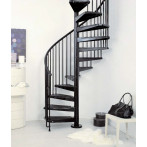 Метална вита стълба CIVIK, интериорна, диаметър - Ø: 120, 140, 160 см - черен цвят