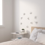 Комплект декорация за стена “HUMMINGBIRD“ - 9 бр. колибри - бял цвят - UMBRA