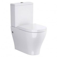 Imagén: Стояща тоалетна без ръб, за моноблок San Francisco CleanOn - Бяла санитарна керамика, без седалка
