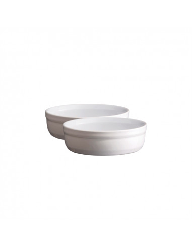 Комплект 2 броя керамични купички за крем брюле "2 CRÈME BRÛLÉES RAMEKINS SET"-  цвят бял - EMILE HENRY
