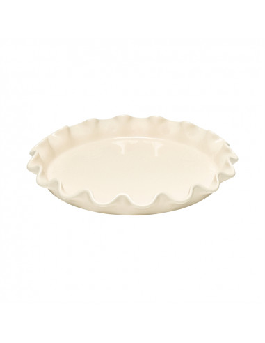 Керамична форма за тарт "RUFFLED TART DISH" - Ø 33 см - цвят екрю - EMILE HENRY
