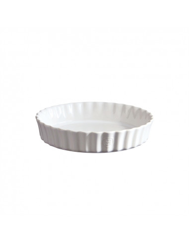 Керамична дълбока форма за тарт "DEEP FLAN DISH" - Ø 24 см - цвят бял - EMILE HENRY
