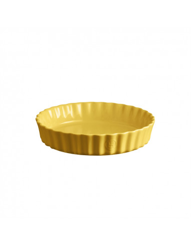 Керамична дълбока форма за тарт "DEEP FLAN DISH" - Ø 24 см - цвят жълт - EMILE HENRY