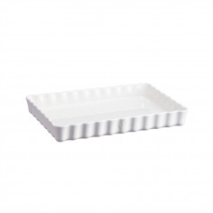 Керамична провоъгълна форма за тарт "DEEP RECTANGULAR TART DISH "- 33,5 х 24 - цвят бял - EMILE HENRY