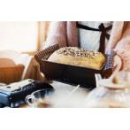 Керамична правоъгълна форма за печене на хляб "BREAD LOAF BAKER" - 28 х 13 х 12 см - цвят черен - EMILE HENRY