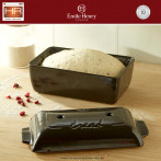 Керамична правоъгълна форма за печене на хляб "BREAD LOAF BAKER" - 28 х 13 х 12 см - цвят черен - EMILE HENRY