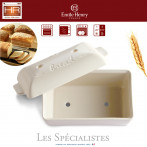 Керамична правоъгълна форма за печене на хляб "BREAD LOAF BAKER" - 28 х 13 х 12 см - цвят екрю - EMILE HENRY
