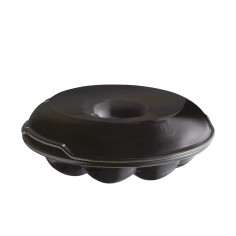 Керамична кръгла форма за печене на питки "CROWN BAKER" - Ø 30,5 см - цвят черен - EMILE HENRY
