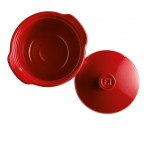 Керамична дълбока тенджера с капак "ONE POT" -  2 л - Ø 22,5 см - цвят червен - EMILE HENRY