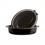 Керамична форма за печене на пиле "CHICKEN ROASTER"  - 2,5 л / 35,5 х 24см - цвят черен - EMILE HENRY
