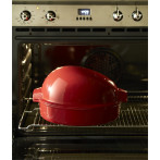 Керамична форма за печене на пиле "CHICKEN ROASTER"  - 2,5 л / 35,5 х 24см - цвят червен - EMILE HENRY