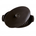 Керамична овална тава за печене "PAPILLOTE"  - 1,9 л / 42 х 25см - цвят черен - EMILE HENRY