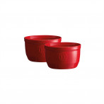 Комплект 2 броя керамични купички / рамекини "RAMEKINS SET N°10" - цвят червен - EMILE HENRY
