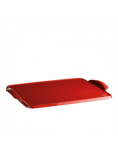 Керамична плоча за печене "BAKING TRAY" - 42 х 31 см - цвят червен - EMILE HENRY