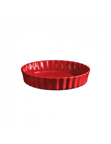 Керамична дълбока форма за тарт "DEEP FLAN DISH" - Ø 24 см - цвят червен - EMILE HENRY