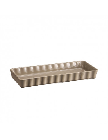 Керамична плитка провоъгълна форма за тарт "SLIM RECTANGULAR TART DISH" - 36 х 15 - цвят бежов - EMILE HENRY