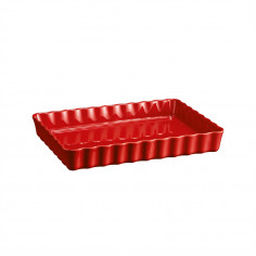Imagén: Керамична провоъгълна форма за тарт "DEEP RECTANGULAR TART DISH "- 33,5 х 24 - цвят червен - EMILE HENRY