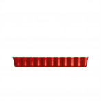 Керамична провоъгълна форма за тарт "DEEP RECTANGULAR TART DISH "- 33,5 х 24 - цвят червен - EMILE HENRY