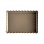 Керамична провоъгълна форма за тарт "DEEP RECTANGULAR TART DISH "- 33,5 х 24 - цвят бежов - EMILE HENRY