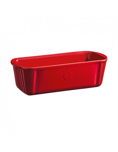Керамична провоъгълна форма за печене "LOAF BAKING DISH" - 31,5 х 13,5  - цвят червен - EMILE HENRY