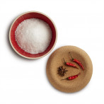 Керамичен канистер за сол с капак "SALT CELLAR" - Ø 14,5 см - цвят червен - EMILE HENRY