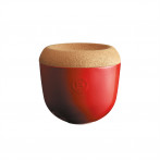 Керамичен канистер за чесън с капак "GARLIC POT" - Ø 14,5 см - цвят червен - EMILE HENRY