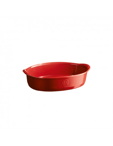 Керамична овална форма за печене "SMALL OVAL OVEN DISH" - 27,5 х 17,5 см - цвят червен - EMILE HENRY
