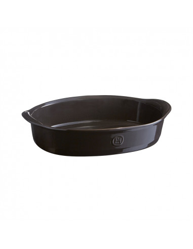 Керамична овална форма за печене "OVAL OVEN DISH" - 35 х 22,5 см - цвят черен - EMILE HENRY