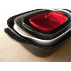 Керамична правоъгълна форма за печене "INDIVIDUAL OVEN DISH" - 22 х 15 см - цвят черен - EMILE HENRY