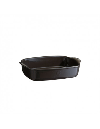 Керамична правоъгълна форма за печене " SMALL RECTANGULAR OVEN DISH"- 30 х 19 см - цвят черен - EMILE HENRY