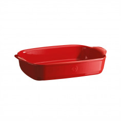 Керамична провоъгълна форма за печене "RECTANGULAR OVEN DISH"- 36,5 х 23,5 см - цвят червен - EMILE HENRY