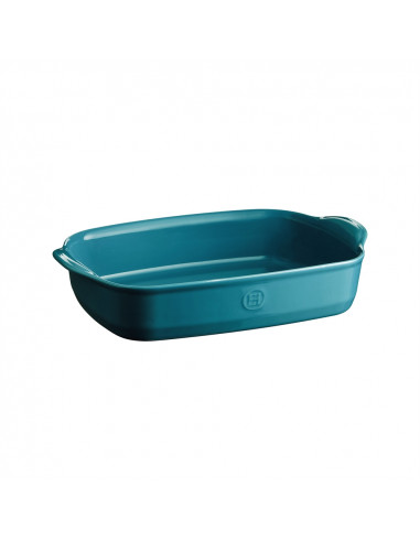Керамична провоъгълна форма за печене "RECTANGULAR OVEN DISH"- 36,5 х 23,5 см - цвят син - EMILE HENRY