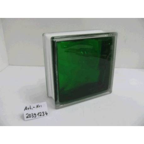 Стъклени тухли - смарагдово зелено 19x19x8 см