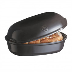 Керамична елипсовидна форма за печене на хляб "ARTISAN BREAD BAKER" - 34 х 22 х 15 см - цвят черен - EMILE HENRY