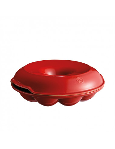 Керамична кръгла форма за печене на питки "CROWN BAKER" - Ø 30,5 см - цвят червен - EMILE HENRY