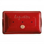 Керамична форма за печене на багета "BAGUETTE BAKER" - 39,5 х 23 см - цвят червен - EMILE HENRY