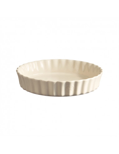 Керамична дълбока форма за тарт "DEEP FLAN DISH" - Ø 28 см - цвят екрю - EMILE HENRY