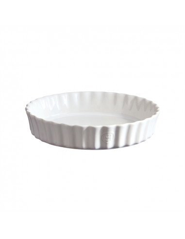 Керамична дълбока форма за тарт "DEEP FLAN DISH" - Ø 28 см - цвят бял - EMILE HENRY