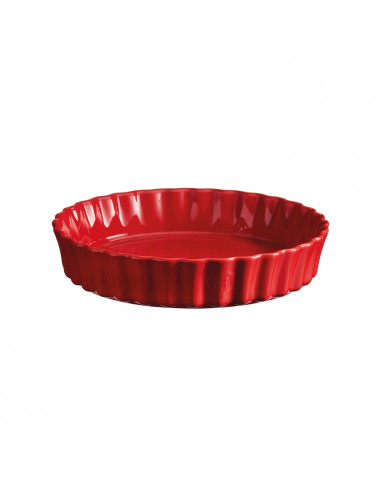 Керамична дълбока форма за тарт "DEEP FLAN DISH" - Ø 28 см - цвят червен - EMILE HENRY
