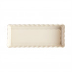 Керамична плитка провоъгълна форма за тарт "SLIM RECTANGULAR TART DISH" - 36 х 15 - цвят екрю - EMILE HENRY