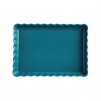 Керамична провоъгълна форма за тарт "DEEP RECTANGULAR TART DISH "- 33,5 х 24 - цвят син - EMILE HENRY