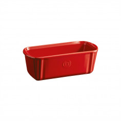 Керамична провоъгълна форма за печене "SMALL LOAF DISH" - 24 х 11  - цвят червен - EMILE HENRY