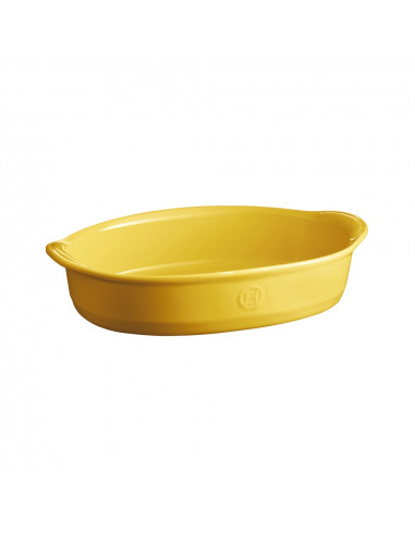 Керамична овална форма за печене "SMALL OVAL OVEN DISH" - 27,5 х 17,5 см - цвят жълт - EMILE HENRY