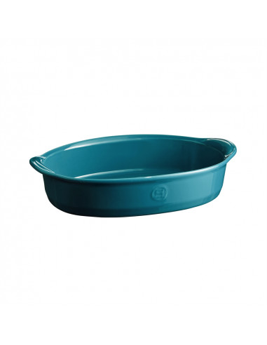 Керамична овална форма за печене "OVAL OVEN DISH" - 35 х 22,5 см - цвят син - EMILE HENRY
