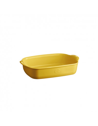 Керамична правоъгълна форма за печене " SMALL RECTANGULAR OVEN DISH"- 30 х 19 см - цвят жълт - EMILE HENRY