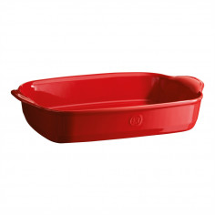 Керамична правоъгълна форма за печене "LARGE RECTANGULAR OVEN DISH" - 42 х 28 см - цвят червен - EMILE HENRY
