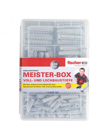 Дюбели Fischer Meister-Box - 132 броя, в кутия