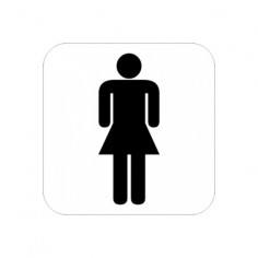 Стикер „Дамска тоалетна“, 12х12 см