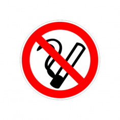 Стикер „Пушенето забранено“, 12х12 см